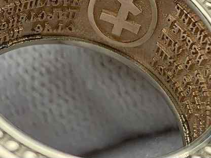 Золотое кольцо Образом Иисуса и Молитвой