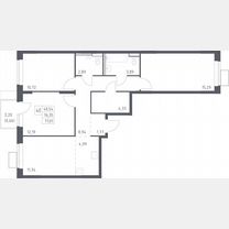 4-к. квартира, 77 м², 8/17 эт.